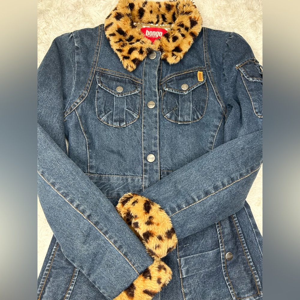 BONGO Animal Print Jacket with Logo Lining